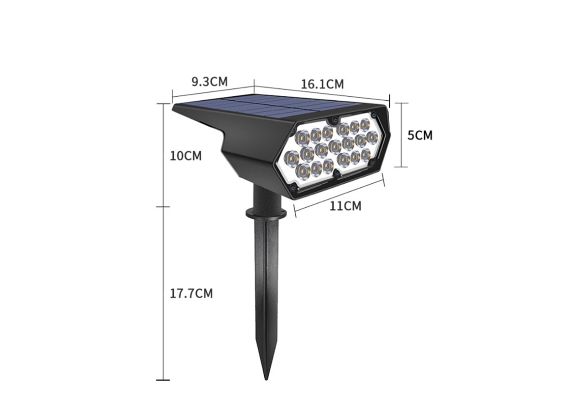 2026 lâmpadas Solares para Jardim 19led Luzes de Ponto Exterior Ip65 3 Modos de Brilho Decoração Pátio Villa Caminho