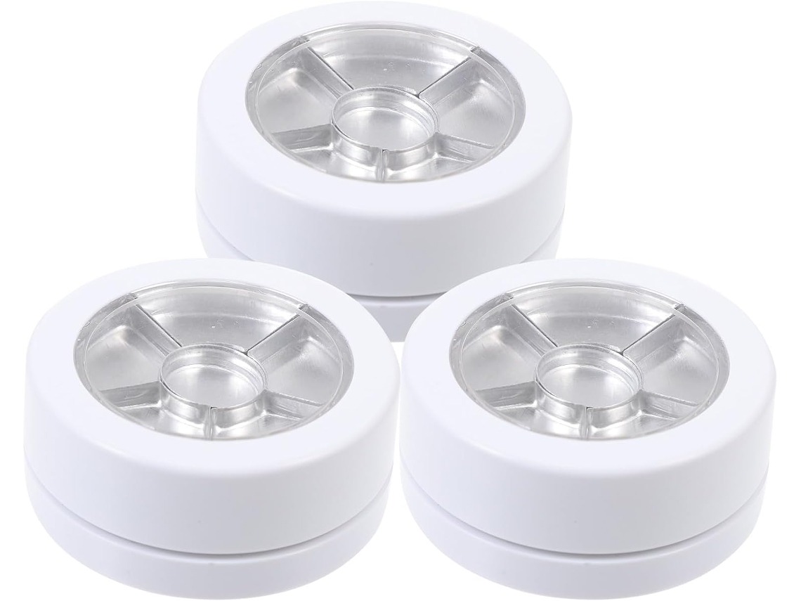 Conjunto De 3 Potes Para Creme Brancos De Dupla Camada Em Alumínio E Abs