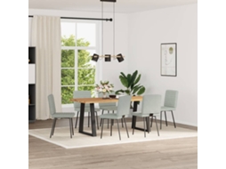 Cadeiras de Jantar 6 Pcs Veludo Cinzento claro MAISON EXCLUSIVE