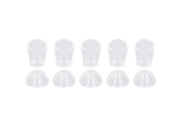 Primerox 5 Peças Xícaras Mini Café Casa de Bonecas 1:12 Plástico Transparente com Tampas Fofas
