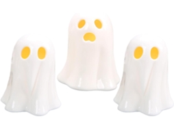 Conjunto de 3 Miniaturas Fantasmas Halloween com Luzes Led Decora Es Colecion Veis em Miniatura para Casa Assombrada VAYOTOY
