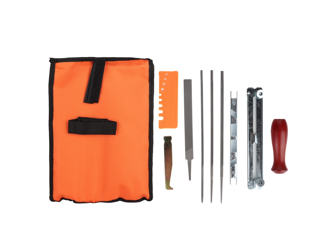 Kit de afiação de motosserra com 10 peças, incluindo limas guia para barra de afiação CHABERLU