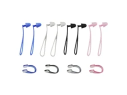 Conjunto De 4 Tampões De Ouvido Para Natação À Prova Dágua Com Clipe Nasal E Estojo Protetor Acessórios Macios Para Nado