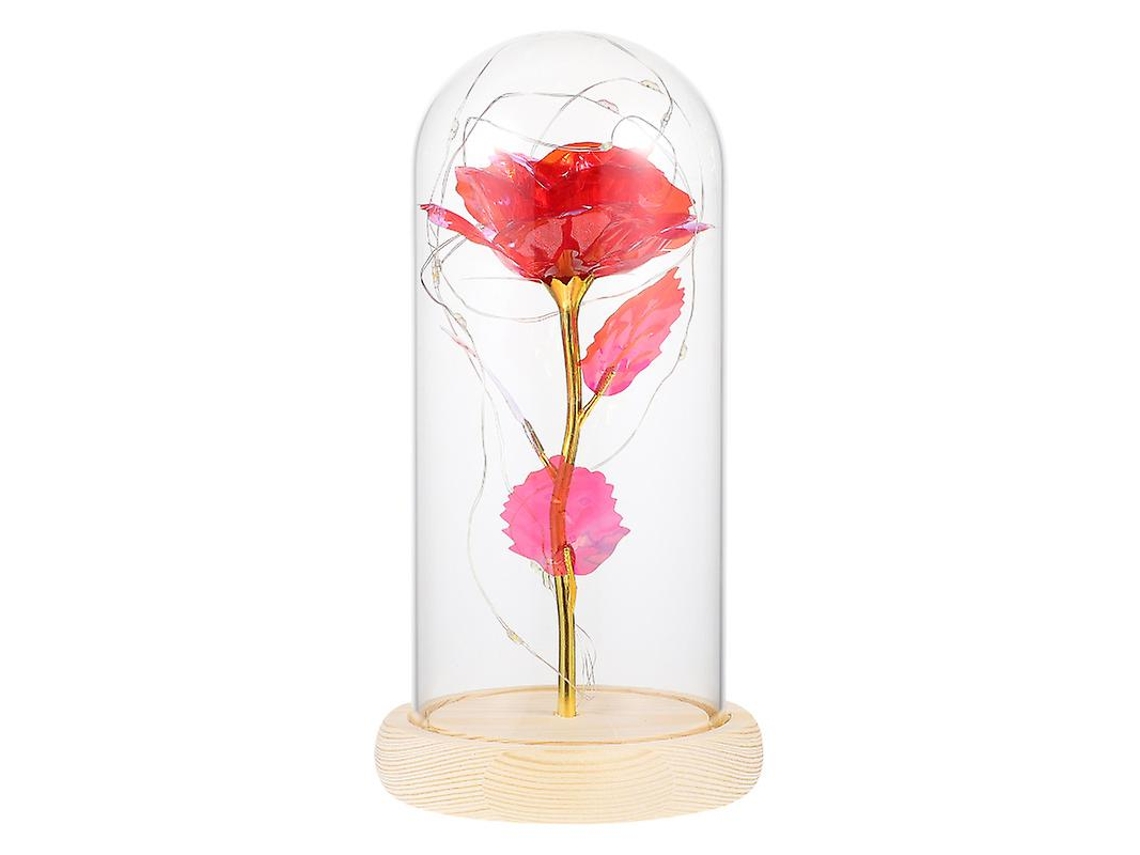 1Pcs Rosa Brilhante com Tampa de Vidro ALLINLESS