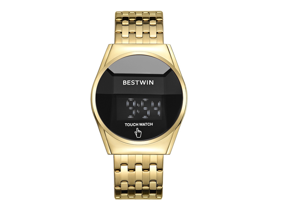 Relógio Masculino com Tela Sensível Ao Toque MDUG (dourado e Preto)