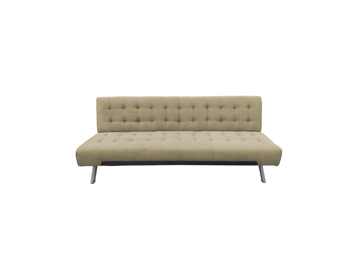 Sofá Cama 3 Lugares Bege Click Clack Kasa