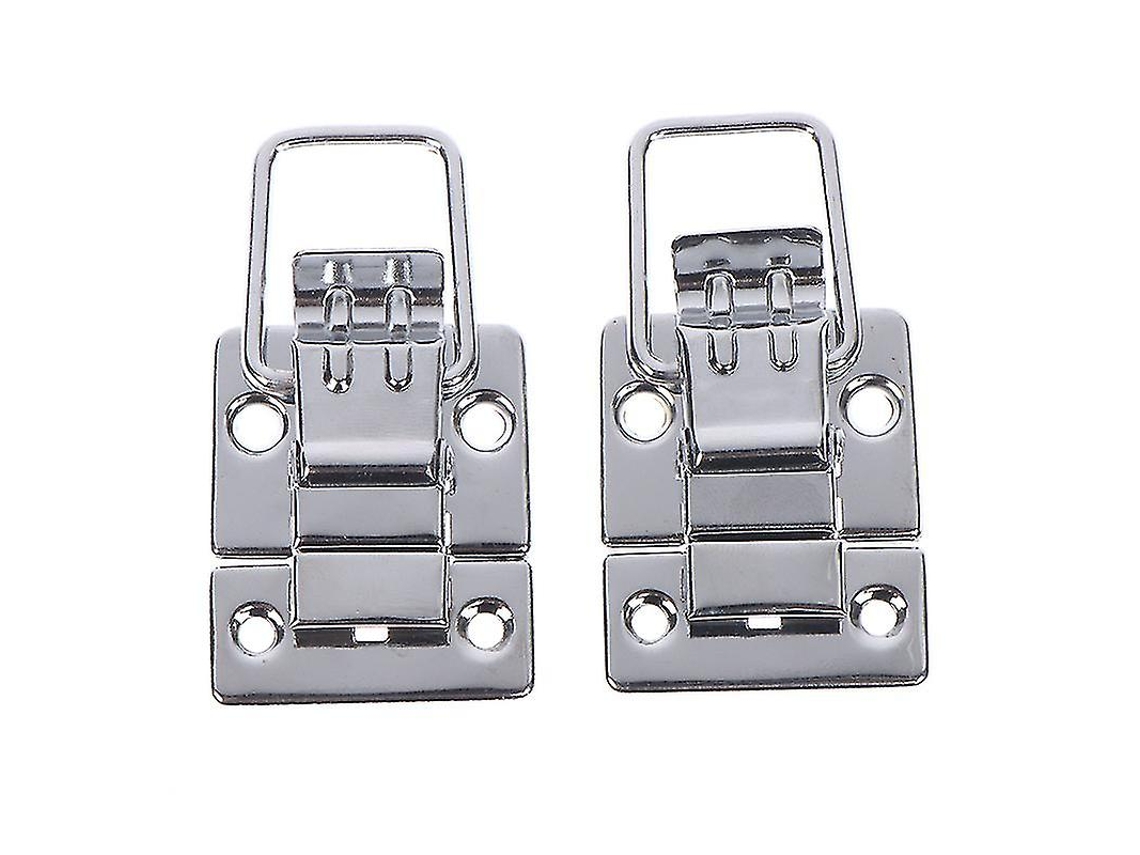 2pcs Pestillo de Palanca de Acero Inoxidable Cromado para Caja Baúl Maleta Herramienta