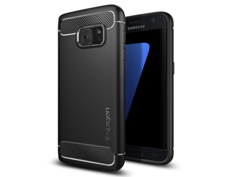 Capa Samsung Galaxy S7 Edge SPIGEN Rugged Armor Preto | Worten.pt