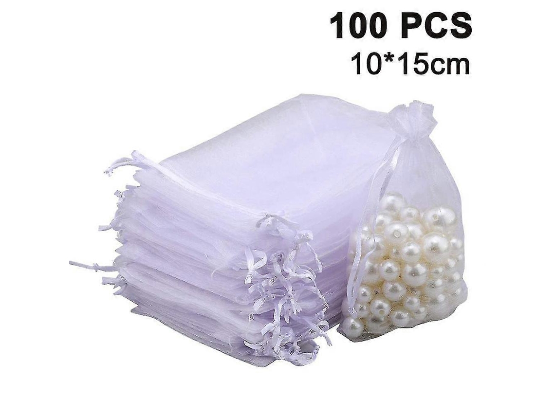 100 Saquinhos De Joias Com Cordão Para Lembrancinhas De Casamento, Festas E Natal. Hengjian