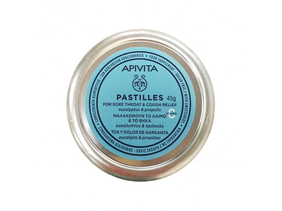 Pastilhas para Dor de Garganta e Tosse Eucalipto e Própolis 45 gr APIVITA