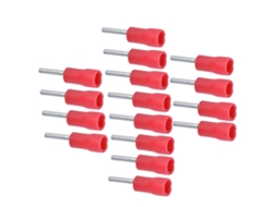 Conector De Crimpagem Redondo Isolado Laxiscreed Para Fios Awg 22-16, Pack Com 100 Unidades