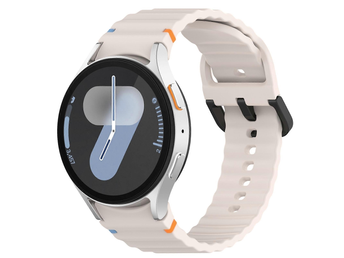 Pulseira De Silicone Preta Com Fivela E Textura Ondulada.