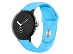 Pulseira De Silicone Com Fecho Invertido Em Cor Sólida Para Google Pixel Watch