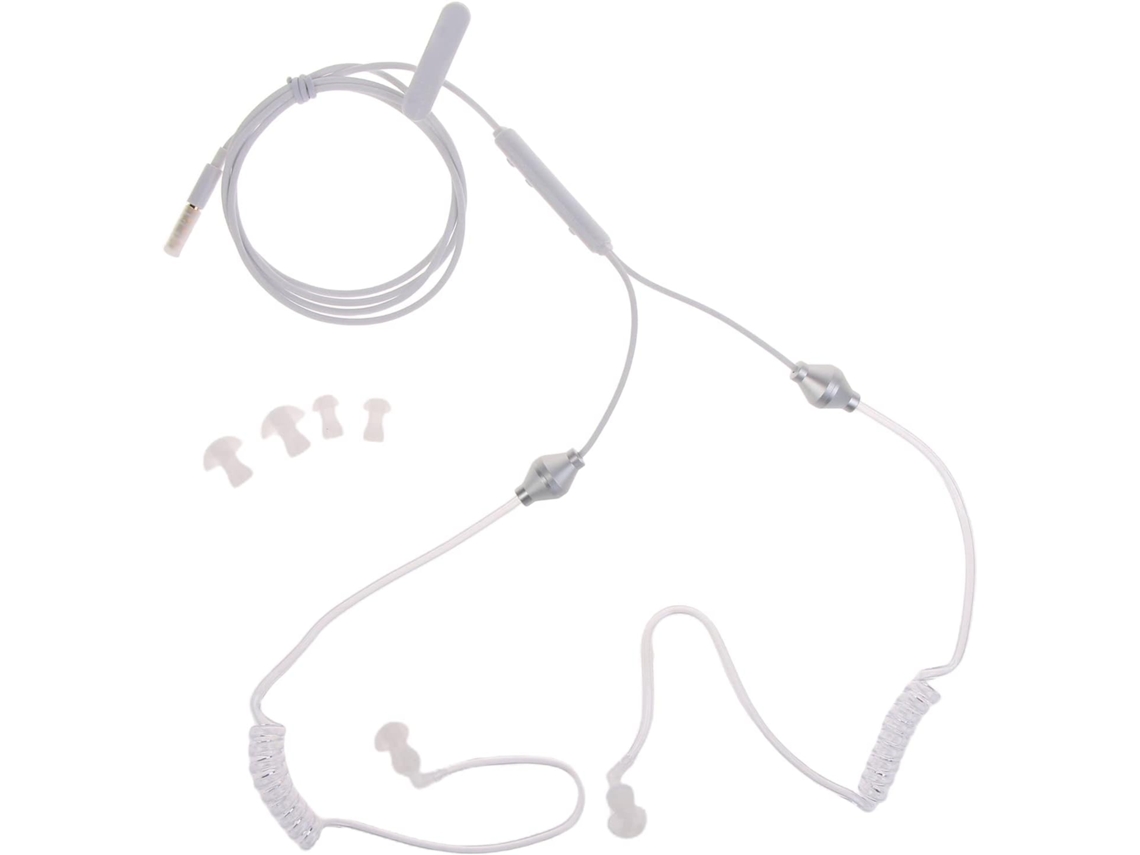Fone De Ouvido Com Tubo Ar 3,5 Mm, E Espiral Dupla Para Celular