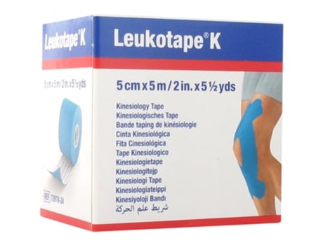 Leukotape K Fita Cinesiológica 5cm x 5m Azul Claro