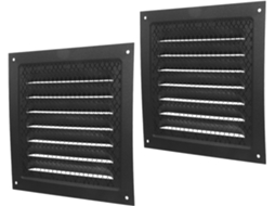 Conjunto De 2 Grelhas De Ventilação De Parede Galvanizadas De 150x150 Mm, Fácil Instalação.