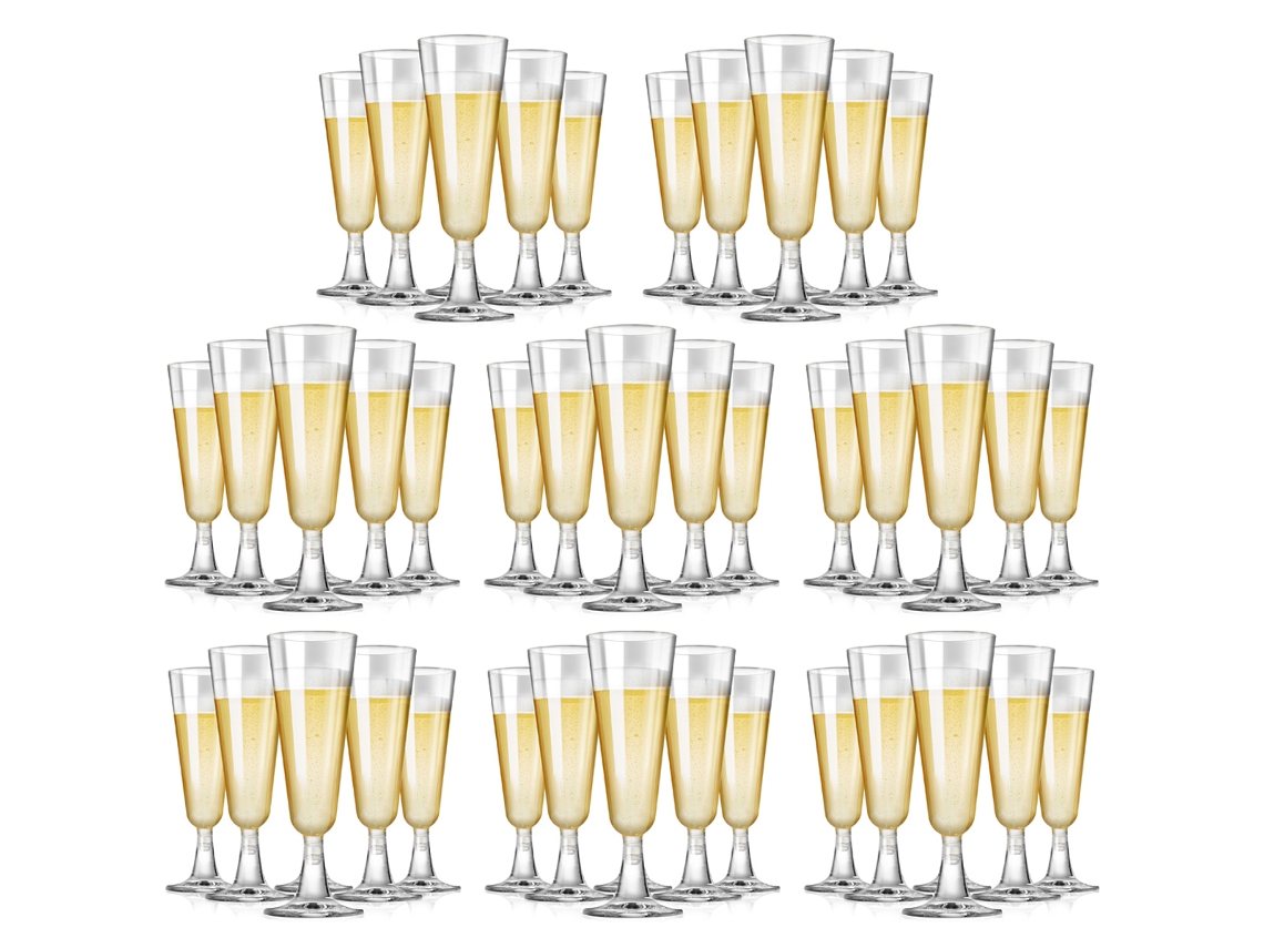 FNINIJEDE Taças De Champanhe Plásticas Taças De Mimosa Plásticas 40 Unidades, Taças De Champanhe Descartáveis Em Acrílico Transparente Para Casamentos E Festa