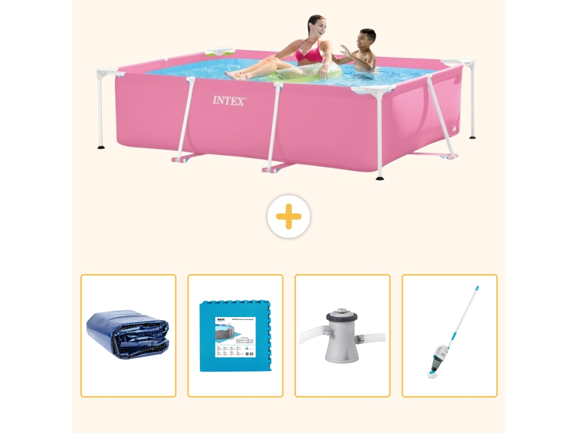 Intex Piscina Com Estrutura Retangular - 220x150x60 Cm - 5-peças S145