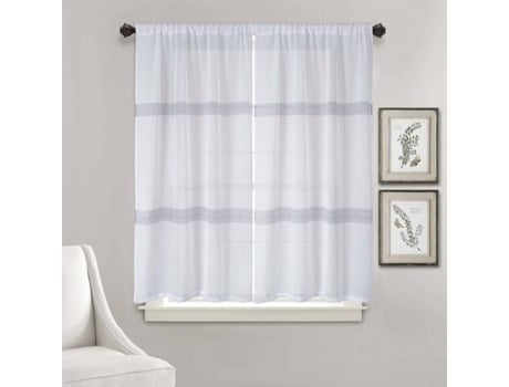 Cortina BEST INTERIOR Dalia (Branco - Poliéster - 90x160 cm)