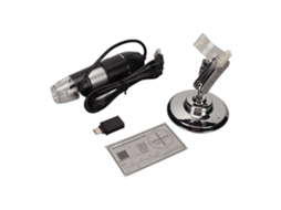 Microscópio Digital 1600x Hd Usb C 8 Leds 2 Em 1