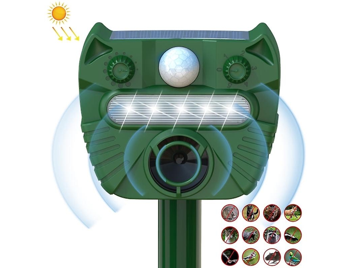 Dispositivo Solar Para Repelir Animais Externos, Sensor Ultrassônico, Resistente