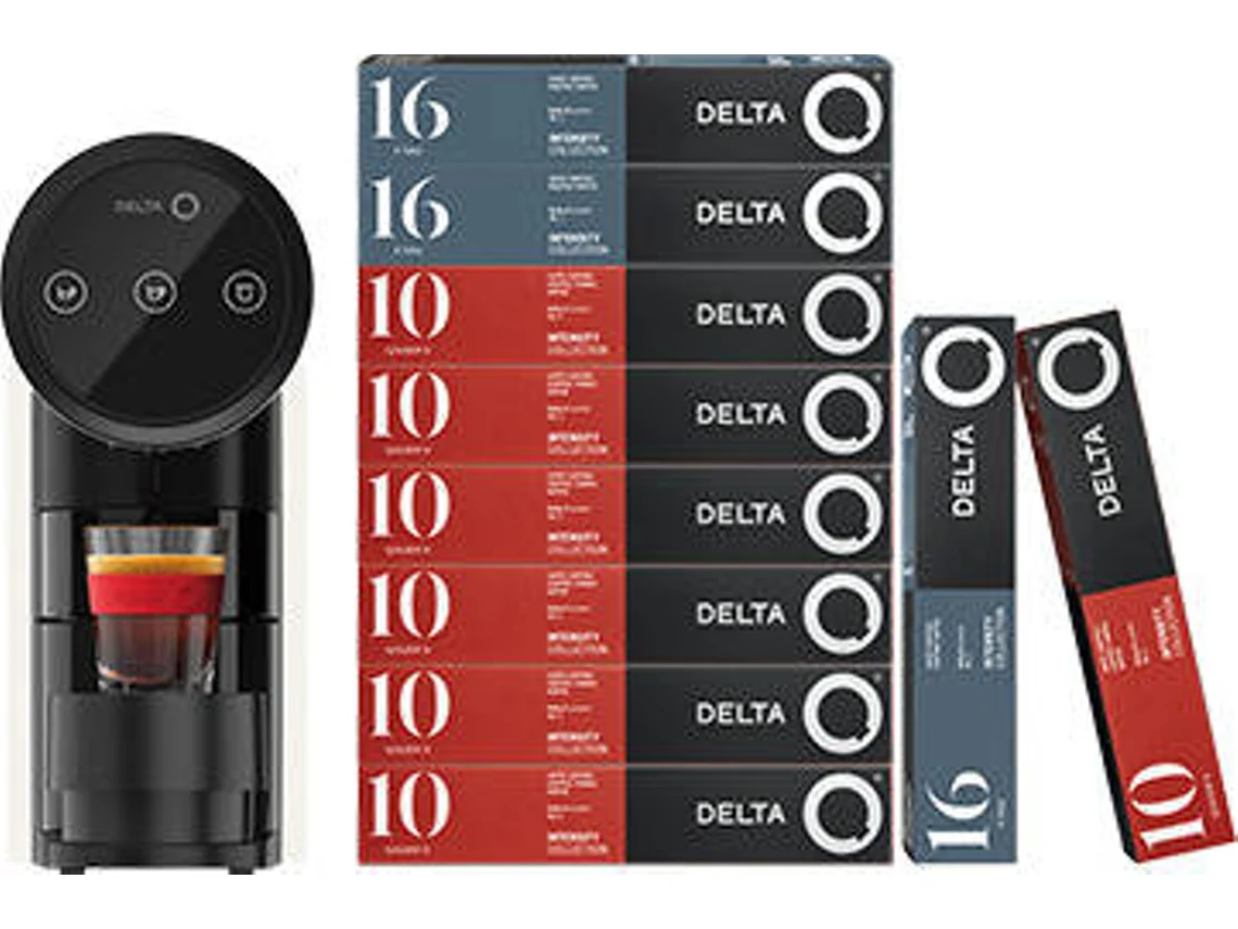 Máquina de Café DELTA Q Iconiq  + 7 Tubos Qalidus + 3 Tubos Uniq (até 190 cápsulas - 19 bar - Branco)
