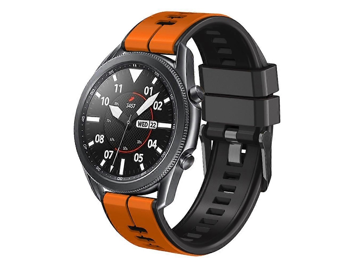 Pulseira Universal De Silicone Bicolor Com Linhas Verticais