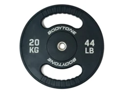 Disco de Musculação BODYTONE de Borracha de 20 kg com Pega