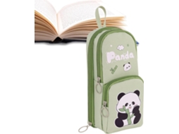Estojo De Lápis Fofo Com Estampa De Capivara E Panda| Grande Capacidade, Multicamadas, Material Escolar,