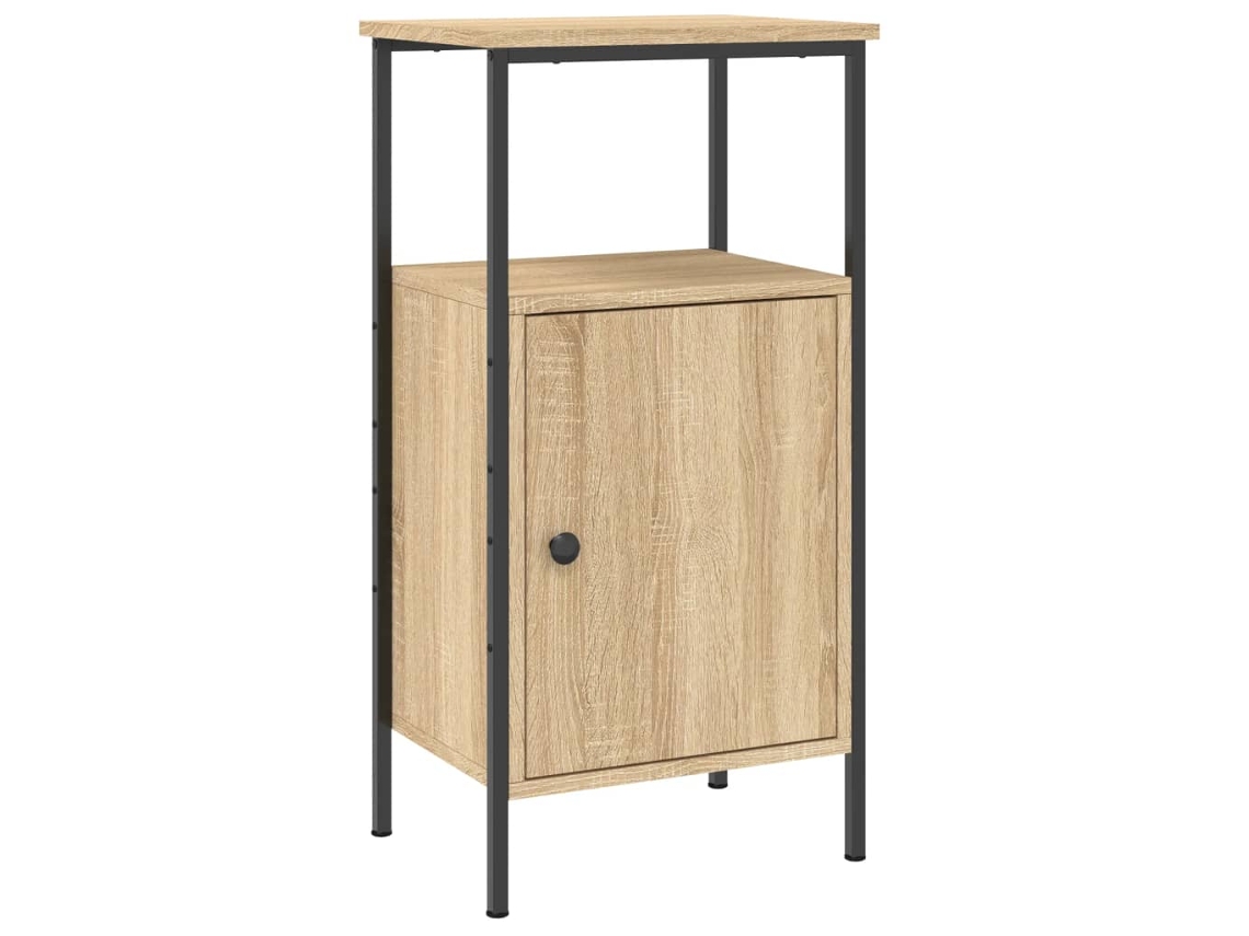 Bedside Cabinet, Bedside Cabinets Vidaxl Marrom Madeira Processada (n/a)
