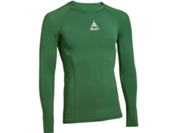 T-Shirt de Compressão para Homem SELECT Baselayer Verde (XL)