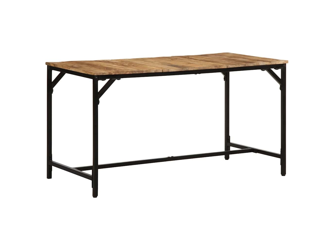 Vidaxl Mesa De Jantar 140x70x75 Cm Madeira De Mangueira Maciça Áspera