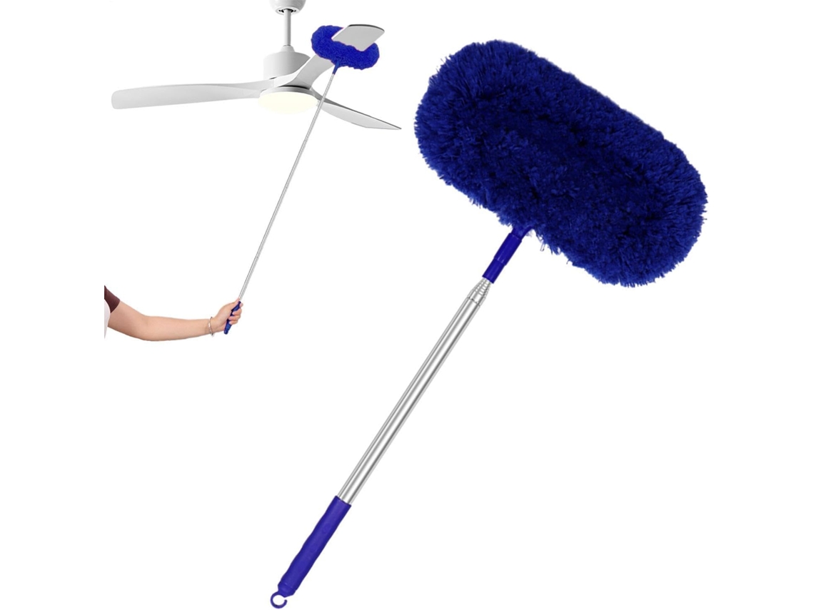 Espanador Para Ventilador Com Cabo Extensível, Reutilizável, Flexível E Multifuncional