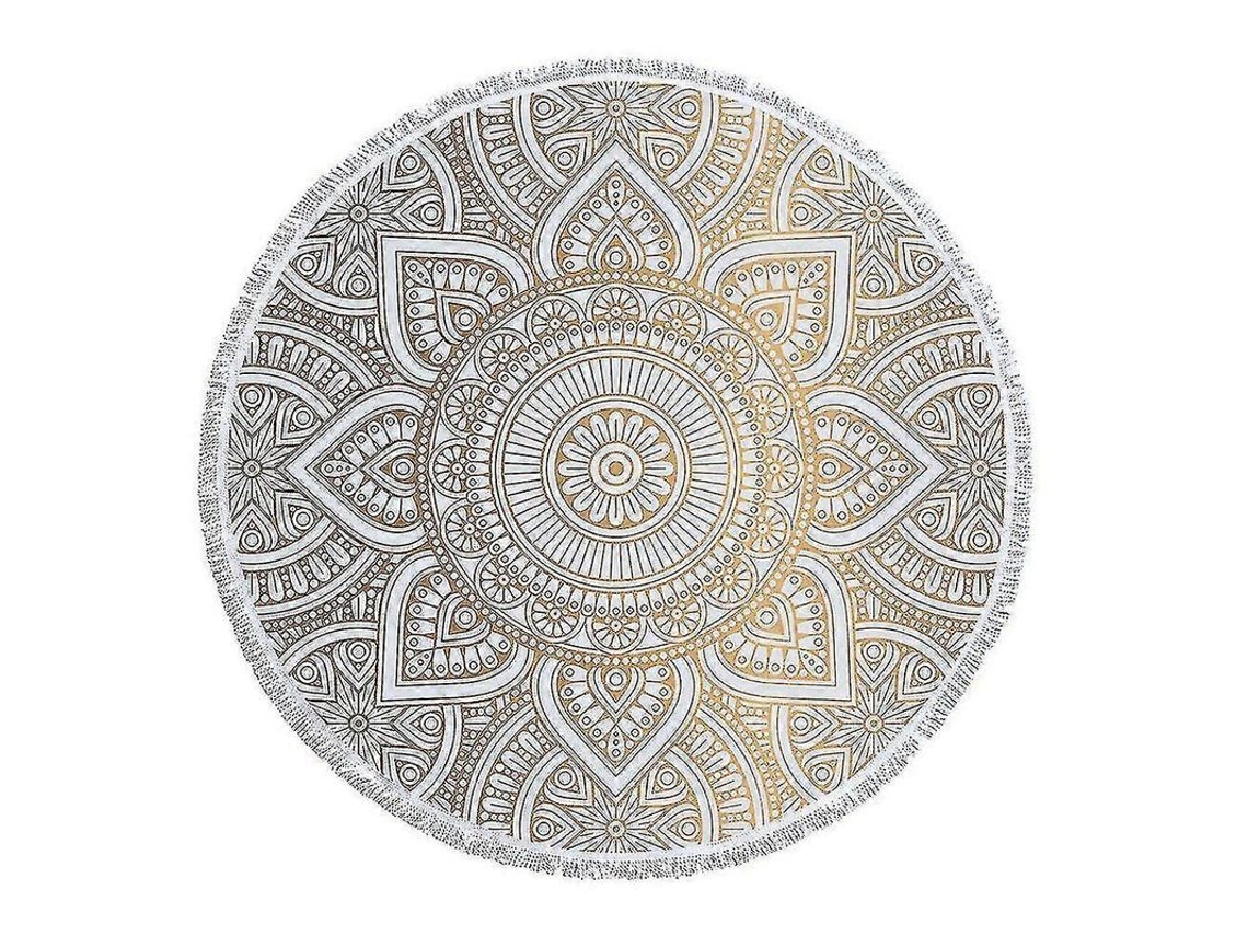 2026 toalla Redonda de Microfibra Mandala Hippie Boho Con Borlas para Playa, Manta Grande 150x150cm