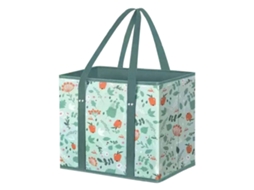 Sacola de Compras Dobrável com Fundo Reforçado, Cesta de Compras em Tnt para Supermercado, Atividades Ao Ar Livre, Multicolorida. GOKOCO