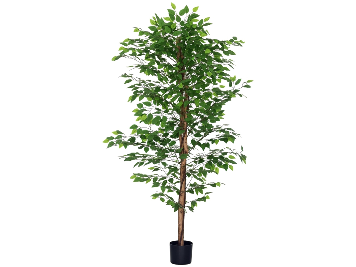 Ficus Artificial 180 Cm para Interior com Vaso de Metal Verde planta Decorativa BTFORUS