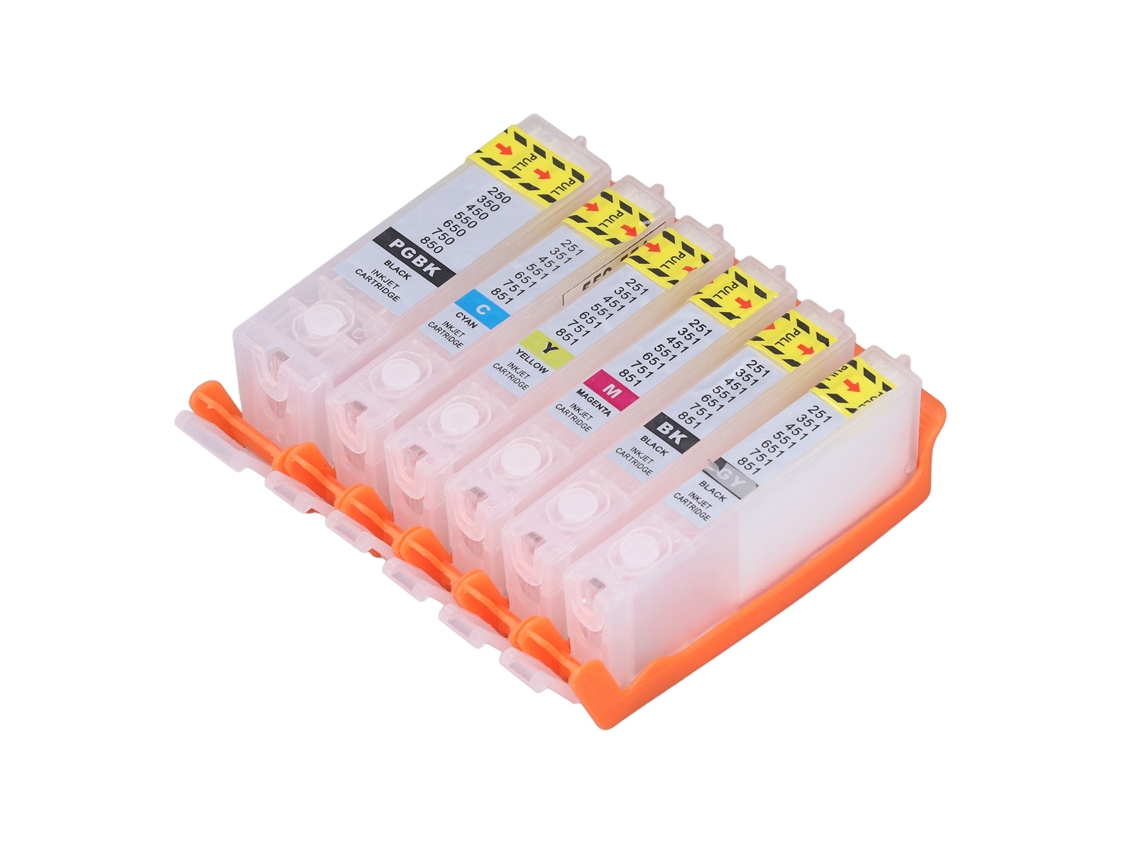 2026 cartucho de Tinta 6 Cores Recarga para Impressora Inkjet Pixma Mg6350 Acessórios de Impressora