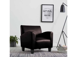 Vidaxl Poltrona Couro Artificial Castanho-escuro