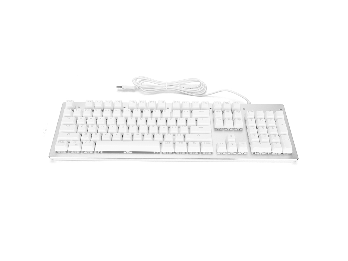 Aetheria teclado Mecânico 104 Teclas Rgb Backlight Usb com Fio Carga Sem Fio para Gamer Branco