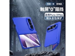Capa Para Celular Huawei Pura X Max (azul De Alta Definição) Com Acabamento Em Óleo Texturizado Para Toque Suave E Dobradiça Com Mola.