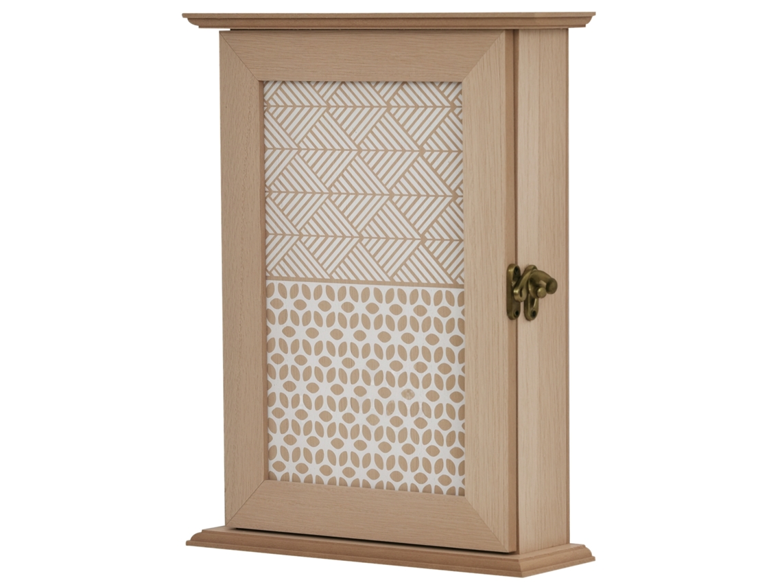 Armário Para Chaves Mdf Cor Cor de Madeira Natural 20x6.5x26.5cm Homcom