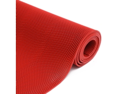 Tapete Antiderrapante de Pvc para Banheiro e Cozinha , Rolo Grande, Malha Vazada, Ecológico. MDUG (vermelho)