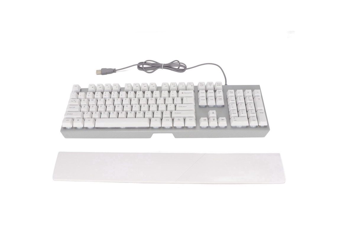 Lurelia Apoio De Pulso 104 Teclas, Usb, Com Fio, Rgb, Abs, Cor Branco Para Teclado E Rato