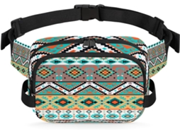 Pochete Geométrica Boêmia Étnica para Mulheres 22 8 X 6 3 X 15 5 Cm Design Diy Pa Impermeável de Alta Qualidad