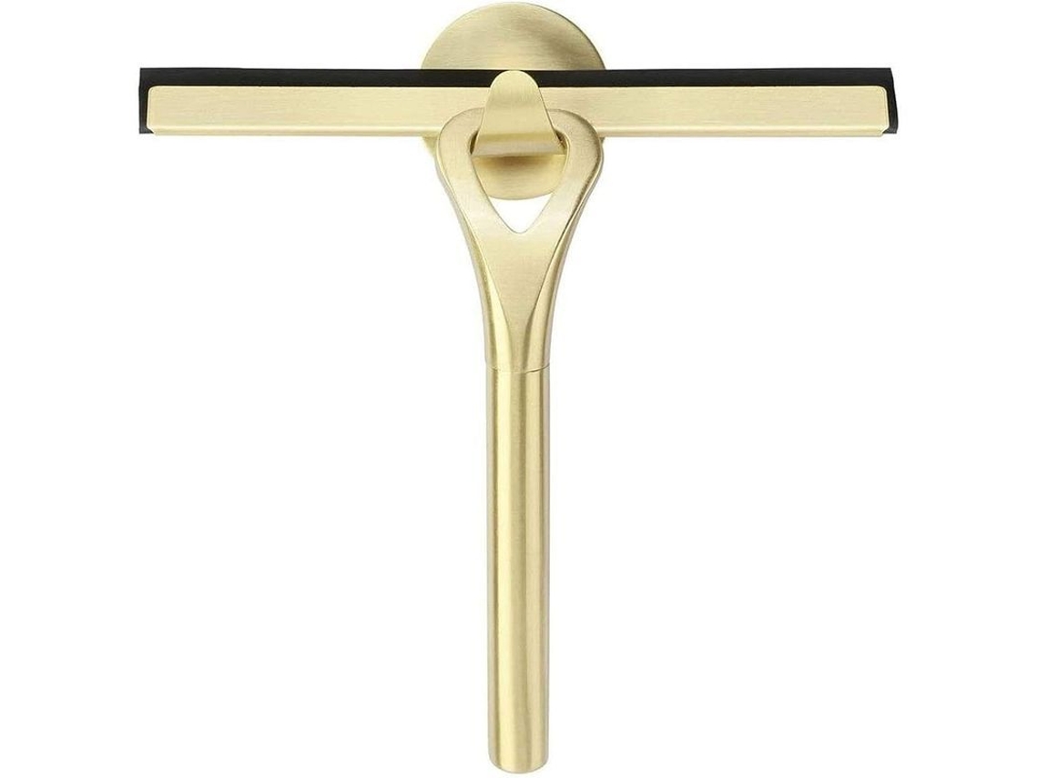 Raspador de Chuveiro Nova Line, 8.8'' Ouro, Sem Manchas ou Riscos, com Gancho de Sucção