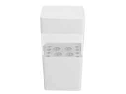 Caixa De Secagem E Armazenamento De Pinceis De Maquiagem 12 Buracos Silicone Breathable Anti-poeira Branco