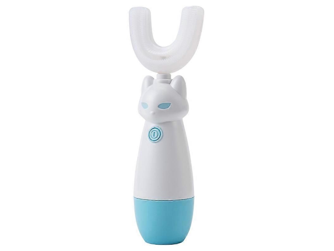 Escova de Dentes Elétrica Infantil em Formato U, À Prova D'água, Alimentada por Bateria, com Rotação Automática 360°, Ideal para Meninos GOKOCO