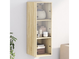 Vidaxl Armário De Parede C/ Portas Vidro 35x37x100 Cm Carvalho Sonoma