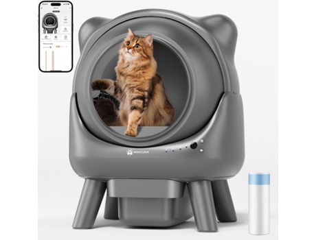 Caixas De Areia Para Gatos, Amicura Cura X1, 60 L, Auto Limpante, Controlada Por Aplicação, Adequada Para Vários Gatos