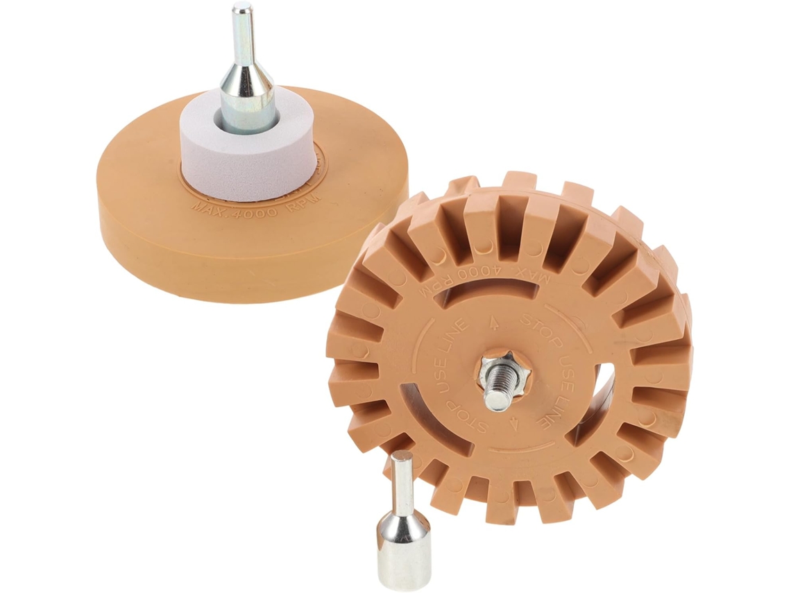 Roda removedora de adesivo, com 35 e 4 dentes, conjunto de 2 peças.